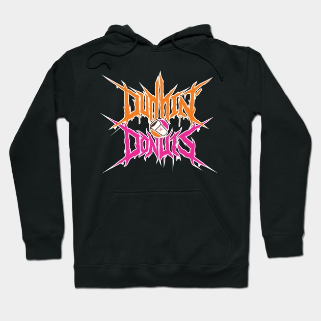 Death Metal Donut Logo Hoodie by UnluckyDevil